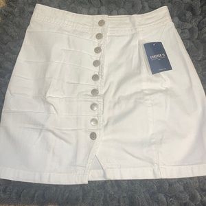 Forever 21 Ivory Short Skirt